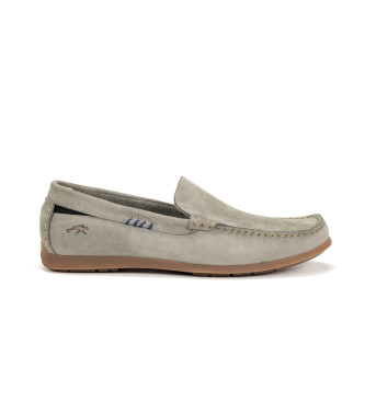 Fluchos para hombre. F1729 Mocasines de piel Troy Gris (40), 1 a 3cm, Ninguno, Casual