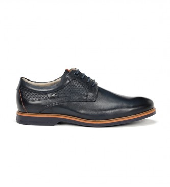 Fluchos para hombre. F1744 Zapatos de Piel Tristan marino (43), Plano, Cordones, Casual