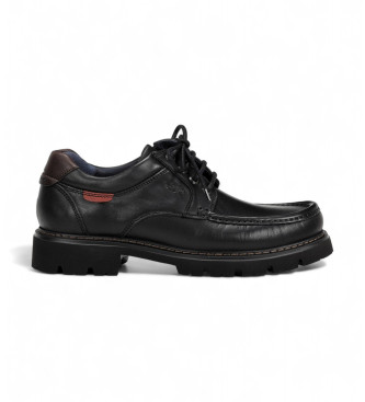 Fluchos para hombre. F1320 Zapatos de Piel Douglas F1320 negro (45), Plano, Cordones, Casual