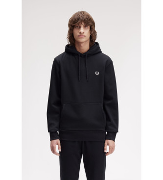 Fred Perry para hombre. M1371 Sudadera Bold negro (L), Casual, Algodón