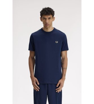 Fred Perry para hombre. M4613 Camiseta M4613 azul (M), Casual, Algodón, Manga corta