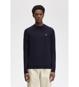 Fred Perry para hombre. K9601 Jersey Classic marino (S), Casual, Lana