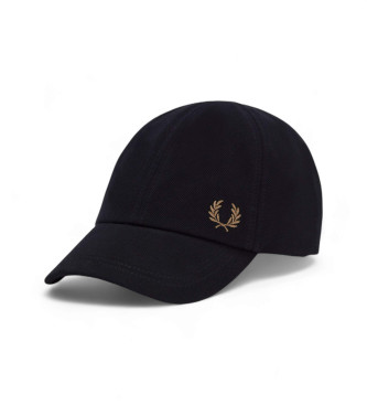 Fred Perry para hombre. HW6726 Gorra Pique Classic negro (OSFA), Casual, Algodón