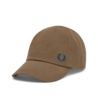 Fred Perry para hombre. HW6726 Gorra Pique Classic marrón (OSFA), Casual, Algodón