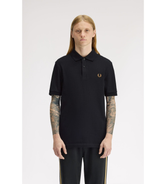 Fred Perry para hombre. M6000 Polo Plain negro (L), Casual, Algodón, Manga corta