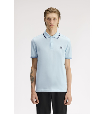 Fred Perry para hombre. M3600 Polo Twin Tipped azul (S), Casual, Algodón, Manga corta