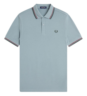 Fred Perry para hombre. M3600 Polo Twin Tipped azul (XXL), Casual, Algodón, Manga corta