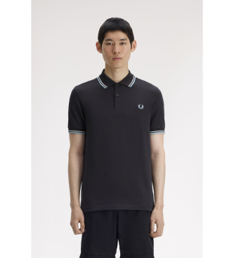Fred Perry para hombre. M3600 Polo Twin Tipped gris (S), Casual, Algodón, Manga corta