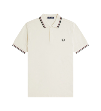 Fred Perry para hombre. M3600 Polo Twin Tipped (L), Beige, Casual, Algodón, Manga corta