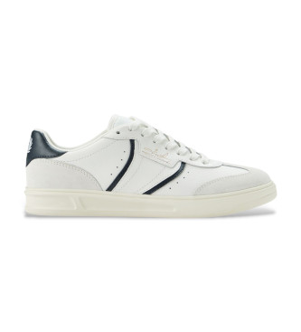 Fred Perry para hombre. B1322-303 Zapatillas de Piel B4 blanco (44), Plano, Cordones, Casual
