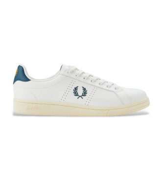 Fred Perry para hombre. B6312-C22 Zapatillas de Piel B721 blanco (40), Plano, Cordones, Casual