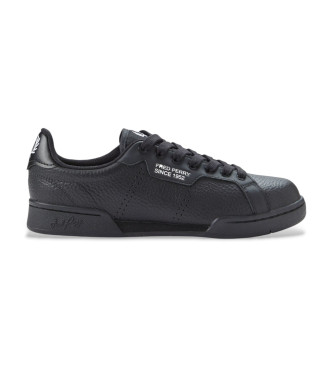 Fred Perry para hombre. B1315-220 Zapatillas de Piel B722 negro (40), Plano, Cordones, Casual