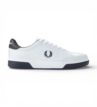 Fred Perry para hombre. B2314-100 Zapatillas de Piel B301 blanco (46), Plano, Cordones, Casual