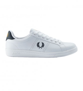 Fred Perry para hombre. B6312-567 Zapatillas de piel B721 blanco (42), Plano, Cordones, Casual