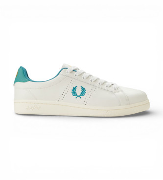Fred Perry para hombre. B6312-349 Zapatillas de Piel B721 blanco (42), Plano, Cordones, Casual