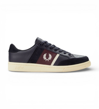 Fred Perry para hombre. B2310-608 Zapatillas de Piel B725 marino (45), Plano, Cordones, Casual