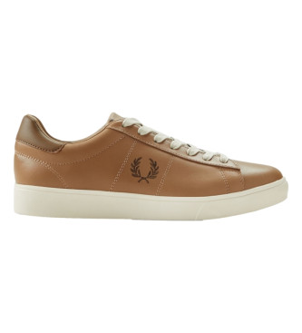 Fred Perry para homem. Sapatilhas de couro Spencer castanhas