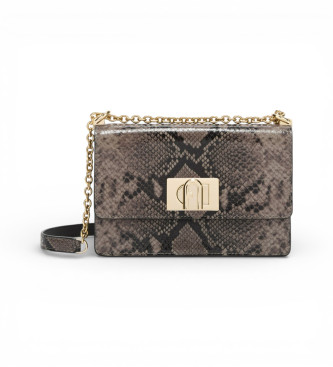 Furla para mujer. BAFKACO-BX4178 Bolso de piel 1927 mini serpiente gris (OSFA), Casual, Animal print