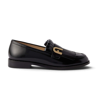 Furla para mujer. YM47FL1-T20000 Mocasines de Piel Lidia negro (36), Plano, Ninguno, Casual, Clásico