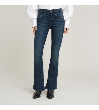 G-Starvoor vrouwen. D21290-D987-H281 Jeans 3301 Flare blauw (27/30), Casual, Denim, Duurzaam, Gerecycled Katoen