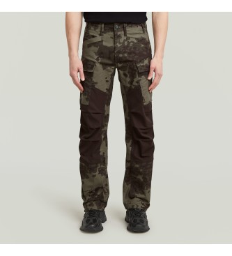 G-Star para hombre. D26950-E081-H519 Pantalón 3D Regular Straight Cargo verde (32/34), Casual, Camuflaje, Algodón Orgánico, Sostenible
