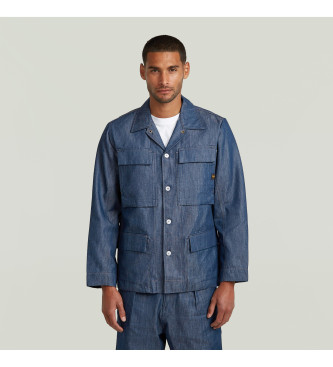 Sobrecamisa 4 Pocket azul (XXL), Casual, Algodón, Manga larga