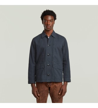 G-Star para hombre. D26815-D752-D418 Sobrecamisa 4 Pocket marino (L), Casual, Algodón, Manga larga