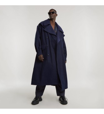 G-Star unisex. D25429-D805-001 Abrigo GSRR Maxi marino (S), Casual, Algodón