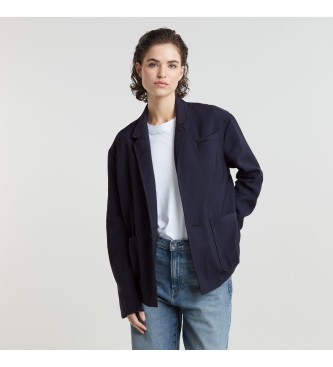 G-Star para mujer. D25210-D714-3873 Americana 3D Boyfriend marino (L), Casual, Viscosa, Manga larga