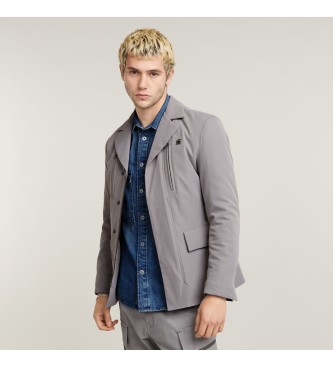 G-Star para hombre. D25205-D517-G677 Chaqueta Cargo Zip Tech gris (XL), Casual, Poliéster Reciclado, Sostenible