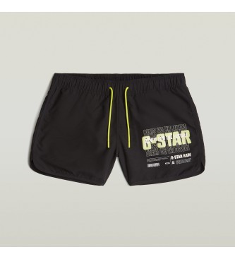 G-Star para hombre. D26206-A505-6484 Bañador Carnic Graphic negro (XL), Beachwear, Poliéster Reciclado, Sostenible