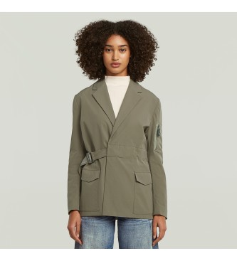 G-Star para mujer. D26946-D909-273 Americana Belted verde (XL), Casual, Poliéster