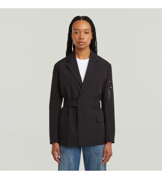 G-Star para mujer. D26946-D909-6484 Americana Belted negro (XL), Casual, Poliéster