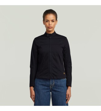 G-Starvoor vrouwen. D27033-5126-6484 Bikerjas zwart (S), Casual, Katoen, Lange mouwen