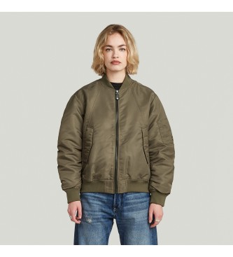 G-Star para mujer. D26973-C143-273 Chaqueta Bomber Padded verde (S), Casual, Poliamida