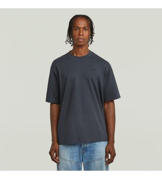 G-Starvoor mannen. D26817-D593-H392 T-shirt Boxy Base marine (S), Casual, Korte mouwen, Biologisch katoen, Duurzaam, Marineblauw