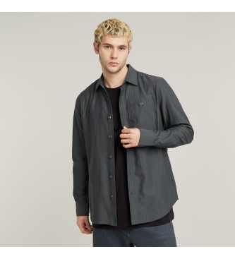 Camisa Bristum 2.0 Slim gris (XL), Casual, Algodón, Manga larga, G-Star outlet 2024.