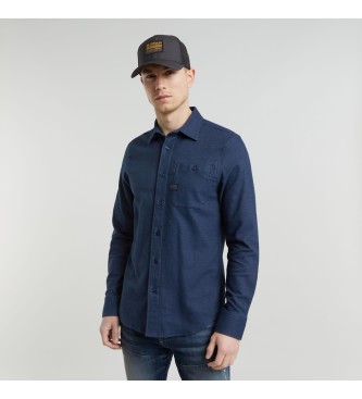 G Star per uomo D23553 D742 G772 Camicia Bristum 2.0 slim Casual Cotone Manica lunga Navy