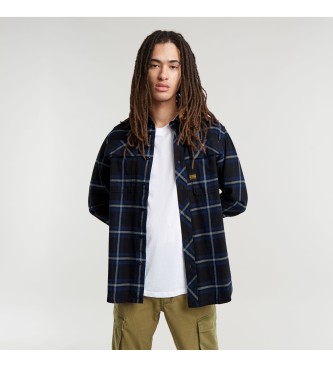 Camisa CPO Regular marino (XL), Casual, Algodón, Manga larga, G-Star outlet 2024.