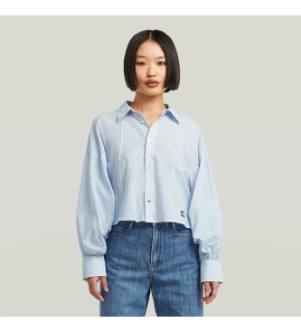 G-Star para mujer. D26579-D925-H065 Camisa Macro Balloon azul (XL), Casual, Algodón, Manga larga