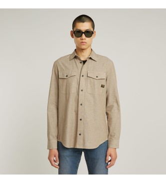 G-Star para hombre. D24963-D914-H051 Camisa Marine Slim taupe (XL), Casual, Algodón, Manga larga