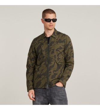 Camisa Slant Pocket Regular verde (S), Casual, Manga larga, Sostenible, G-Star outlet 2024.