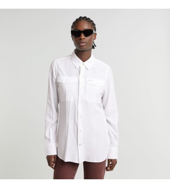 Camisa Slim Pocket blanco (XS), Casual, Modal, Manga larga, G-Star outlet 2024.