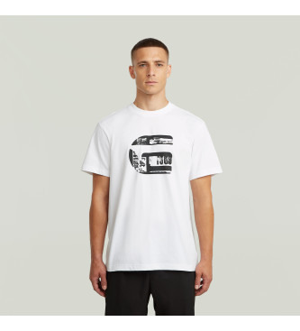 G-Star para hombre. D28823-E385-110 Camiseta G Icon Graphic blanco (XL), Casual, Algodón, Manga corta