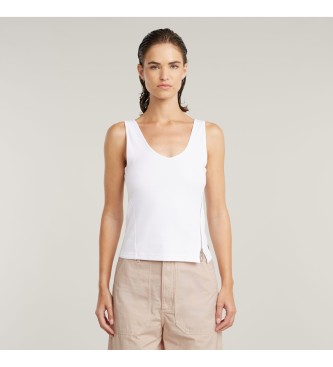 G-Star para mujer. D26226-D275-110 Camiseta Tank blanco (S), Casual, Sin mangas / Tirantes, Algodón Orgánico, Sostenible