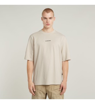 G-Star para hombre. D26032-D965-1603 Camiseta Checquard Tweeter beige (L), Casual, Manga corta, Algodón Orgánico, Sostenible