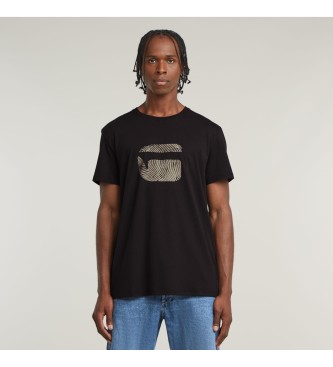 G-Star para hombre. D26041-C506-6484 Camiseta Finger Print Burger negro (L), Casual, Algodón, Manga corta