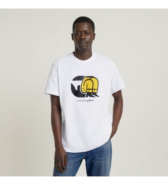 Camiseta Jeans Cartoon Loose blanco (S), Casual, Algodón, Manga corta, Algodón Orgánico, Sostenible, G-S