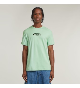 G-Star para hombre. D25967-C812-G992 Camiseta Old Skool Logo verde (XL), Casual, Algodón, Manga corta