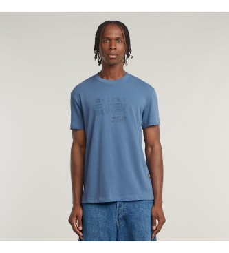 G-Star para hombre. D26044-C336-G989 Camiseta Originals azul (XS), Casual, Manga corta, Algodón Orgánico, Sostenible